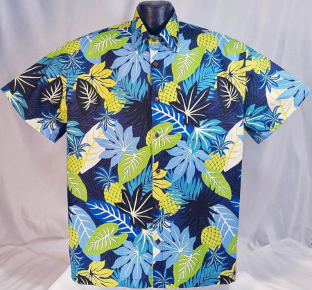 Palm leaves and Pineapple Hawaiian Shirt